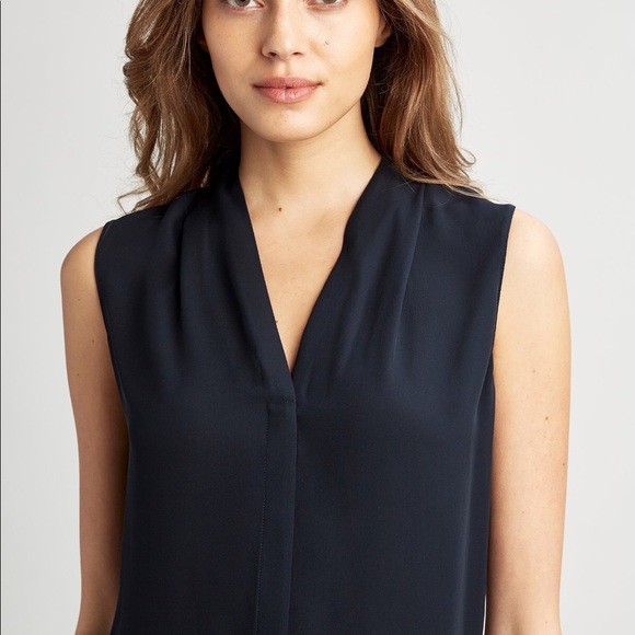 SOLD Ellie Tahari GINNY SHIRT - Color: Stargazer (navy) - Picture 5 of 5